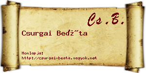 Csurgai Beáta névjegykártya
